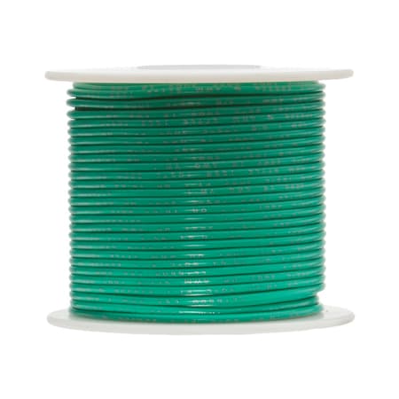 REMINGTON INDUSTRIES 20 AWG Gauge Stranded Hook Up Wire, 250 ft Length, Green 0.0320" Diameter, PTFE, 600 Volts 20PTFESTRGRE250